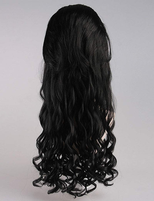 ひねくれた魔法のかつら|婦人用長いカーリー性格コスプレ・ハロウィンかつら|割増空気を通すCaplessなキャップH-378