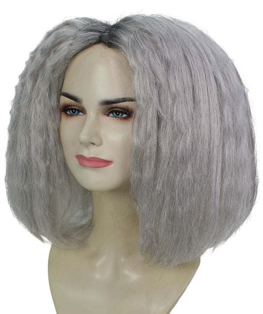 女性用 H-5990 グレー ファッション クリエイティブ ウィッグ コスプレに最適 キャップレス キャップ 合成繊維