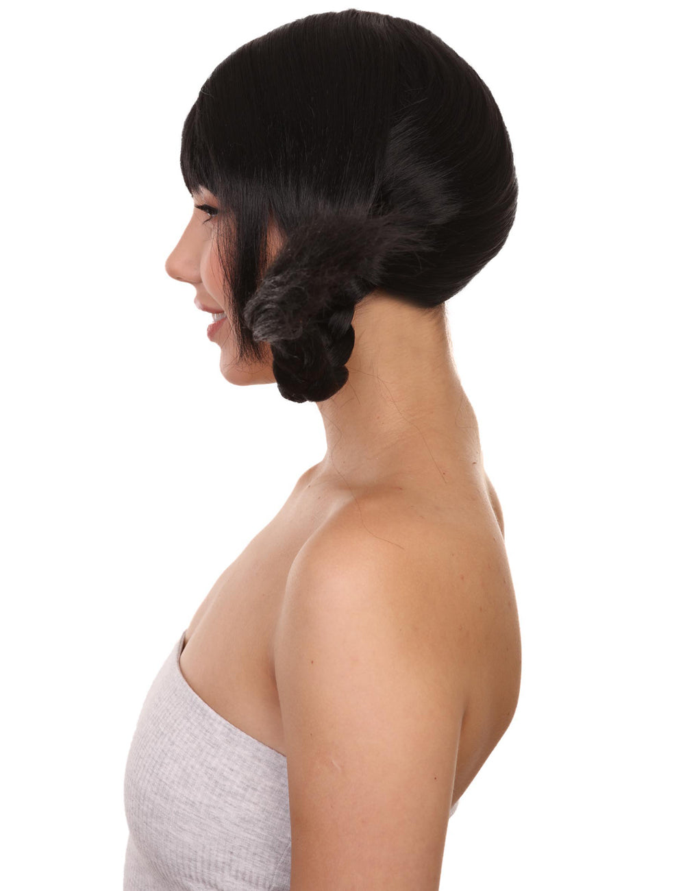 Wigs2you ハロウィン パーティー プレミアム レディース H-1654 簡単装着 とても快適 ピッピ ブラック