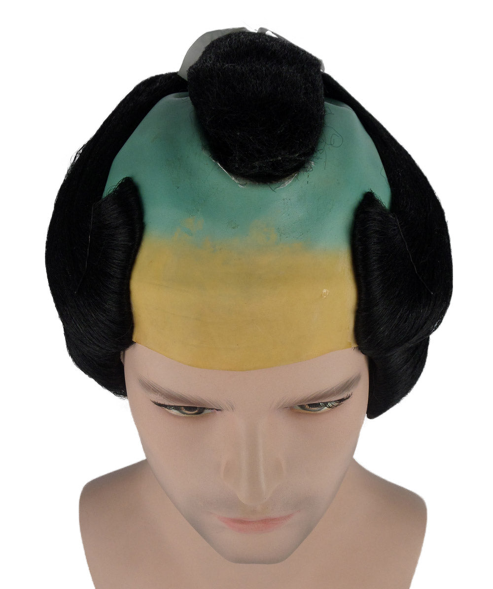 Wigs2you ハロウィンパーティープレミアム メンズ H-612 サムライ ブラックカラーウィッグ