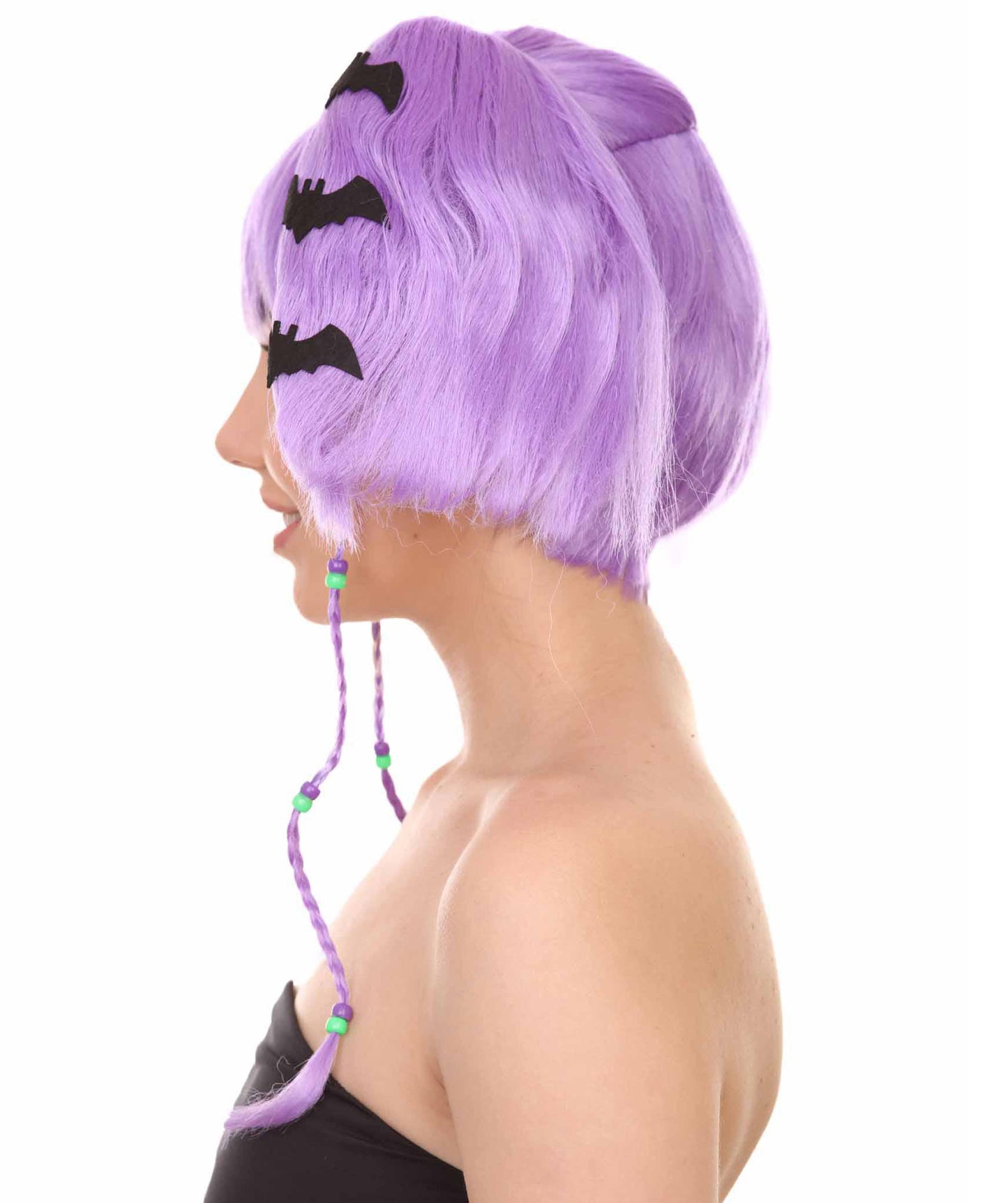 Wigs2you ハロウィンパーティープレミアム レディース H-707 バットエンジェルウィッグ ライラック色