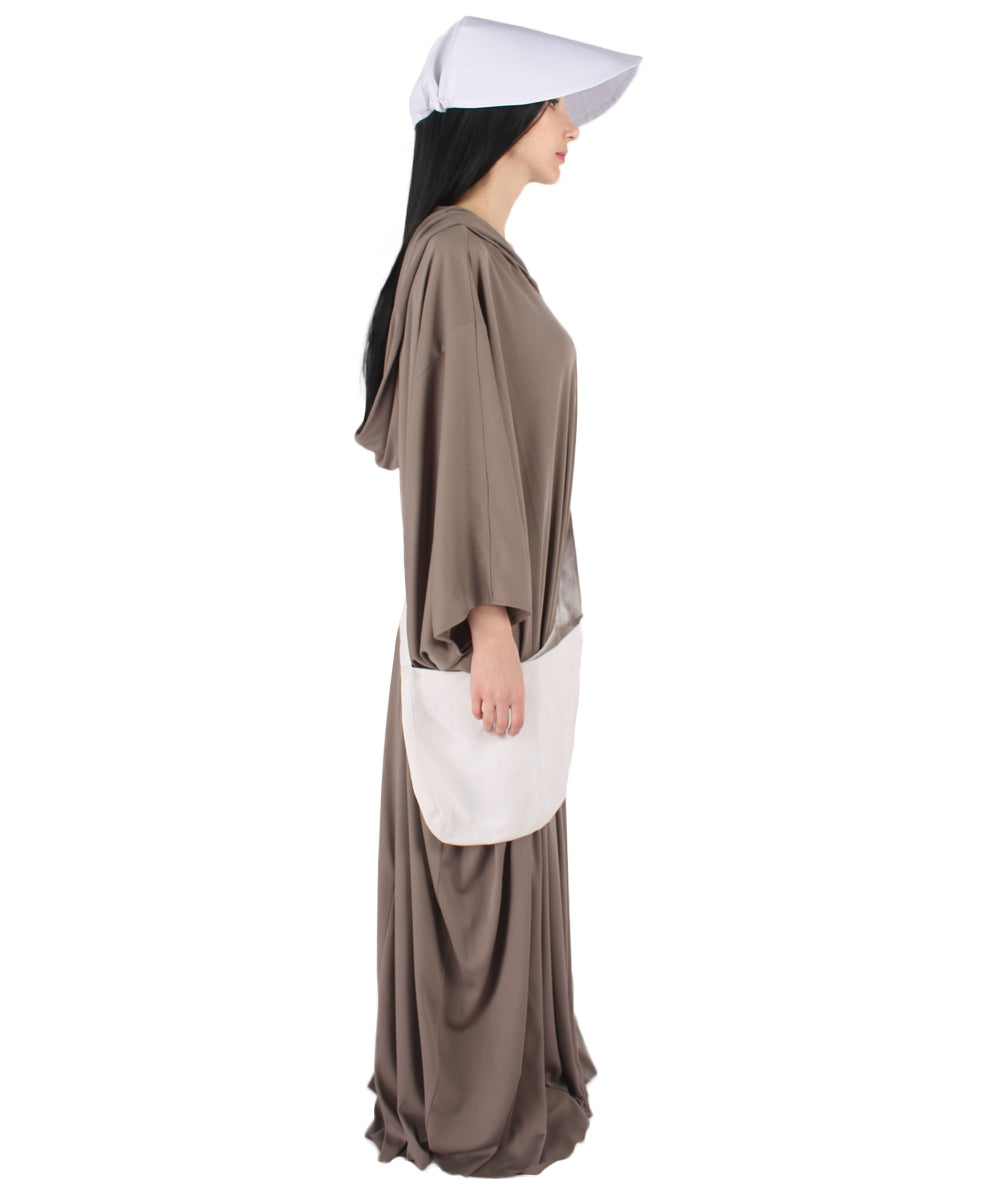 女性用 JCP-068_6 グレー ローブ ハンドメイド コスプレ衣装とバッグ ボンネット付き