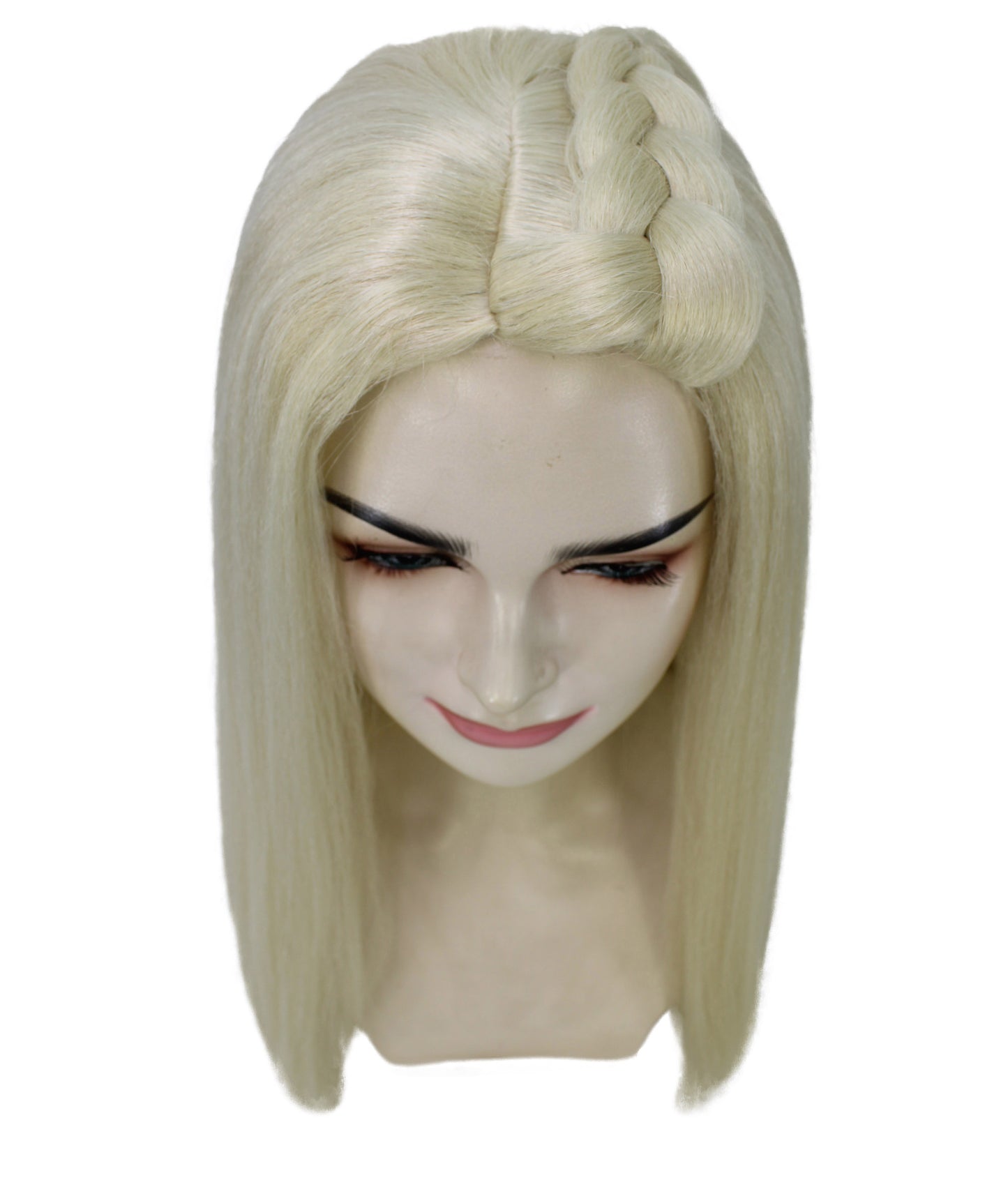 女性用 H-6003 アメリカン ファッション ドール キャラクター ブロンド ウィッグ 花嫁付き ブロンドに最適 難燃性合成繊維