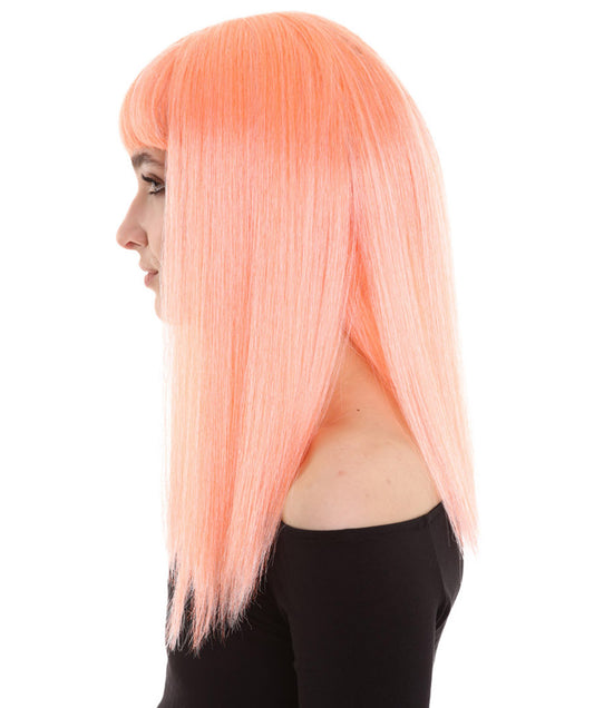 ウィメン フロレセントピンク ストレート ショルダーレングス トレンディ ドリームシクル ウィッグ ピンク H-5292 プレミアムハロウィンウィッグ