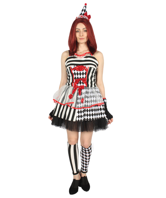 女性 JCP-171 のフライトフルクラウンスケアリーコスチューム マルチハロウィンコスチューム