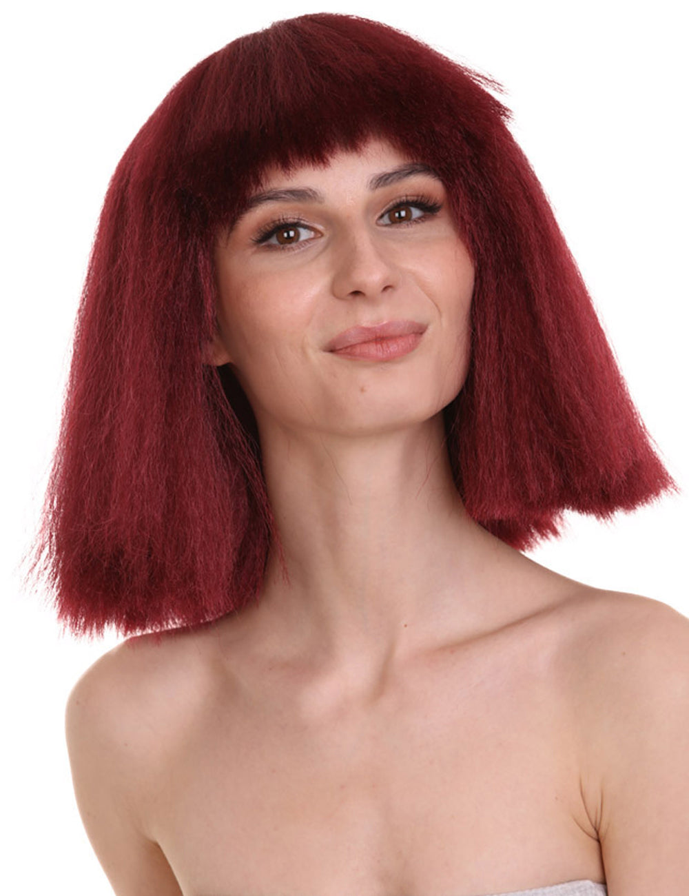 Wigs2you ハロウィンパーティープレミアムレディース H-1491 美しいルックを手に入れよう!ポップスターバーガンディウィッグ