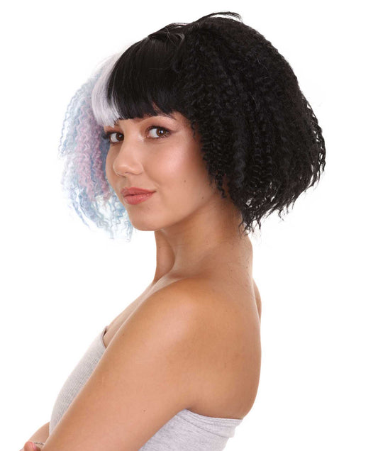 Wigs2youハロウィンパーティープレミアムレディースH-1872 着けやすい 非常に快適 限定!Melanie Martinezライトブルーと黒のコスプレウィッグ