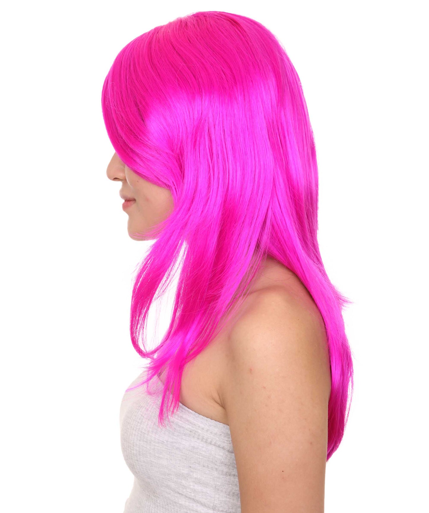 Wigs2you ハロウィンパーティープレミアム H-963 3レイヤーのパーティーガールウィッグ ネオンフューシャカラー