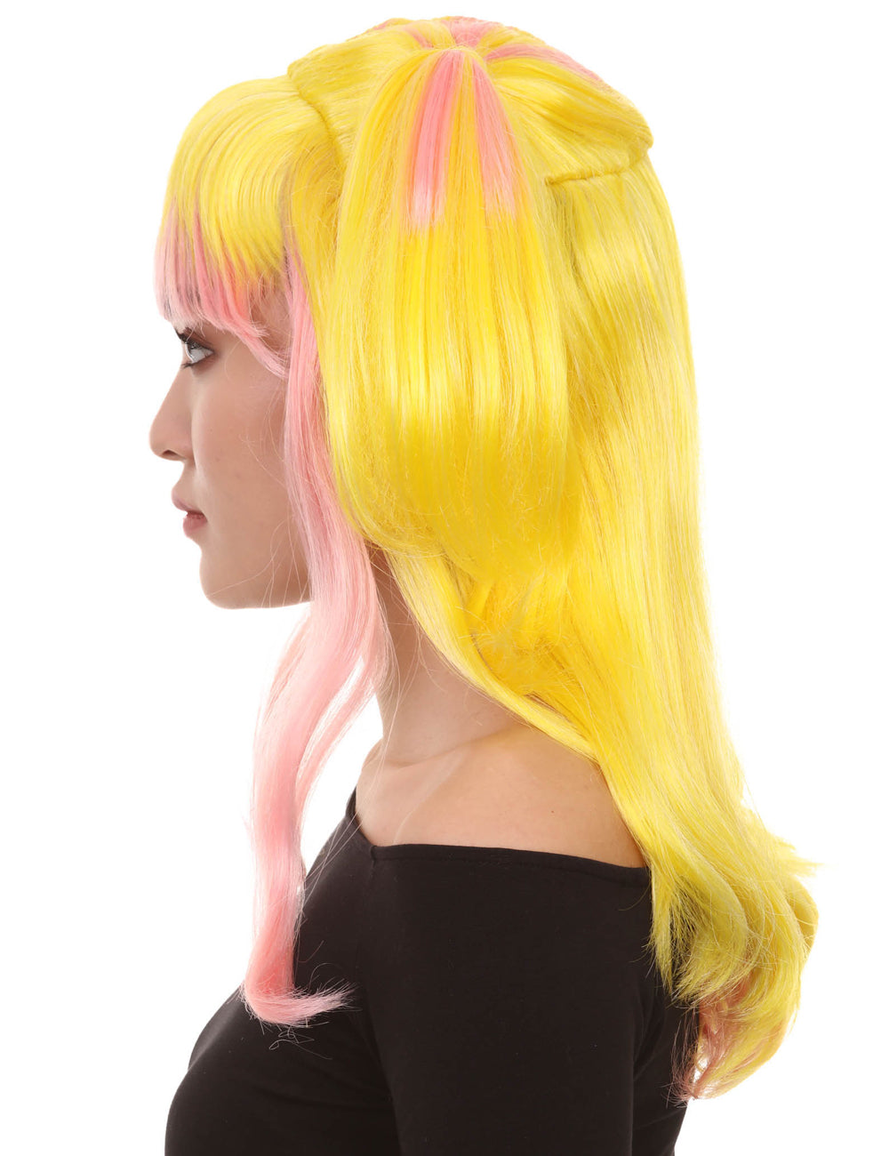女性のバナナ エンジェル ウィッグ コレクション | コスプレハロウィンウィッグ | ウィッグ プレミアム通気性キャップレスキャップ H-288