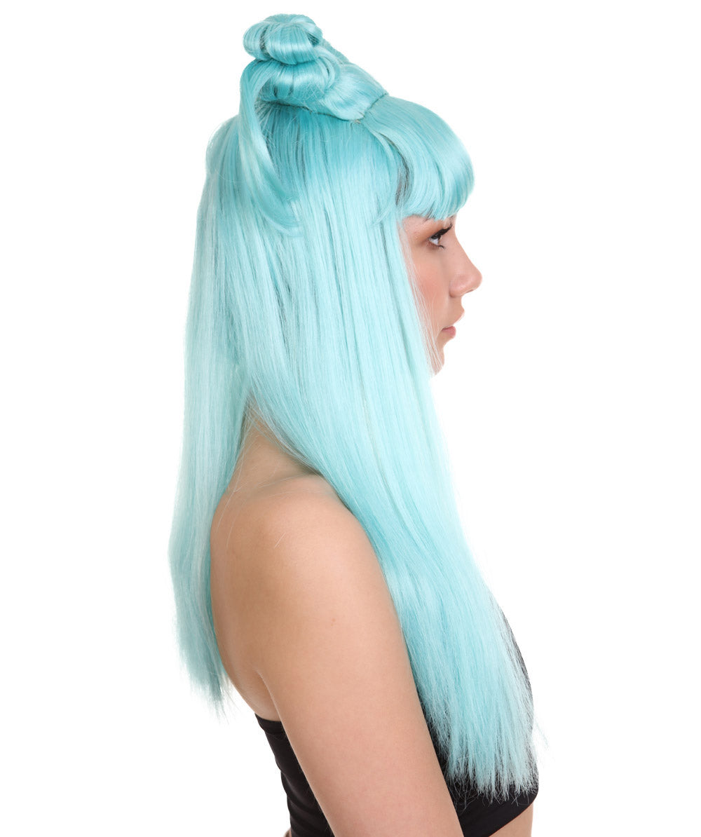 Wigs2you ハロウィン パーティー プレミアム レディース H-1204 快適フィット ライトブルー アジアン プリンセス ウィッグ