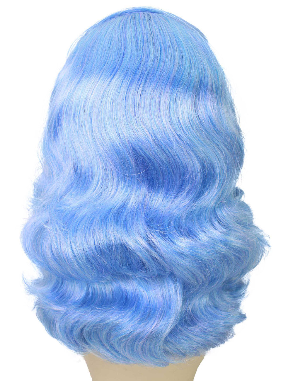 Wigs2you ハロウィンパーティ プレミアムレディース ヴィンテージブルーカーリーウィッグ H-5741