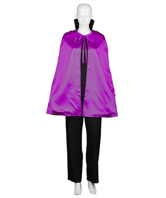 大人用女性のJCO-213_5 リバーシブルバンパイアケープ パープル&ブラック ハロウィンコスチューム