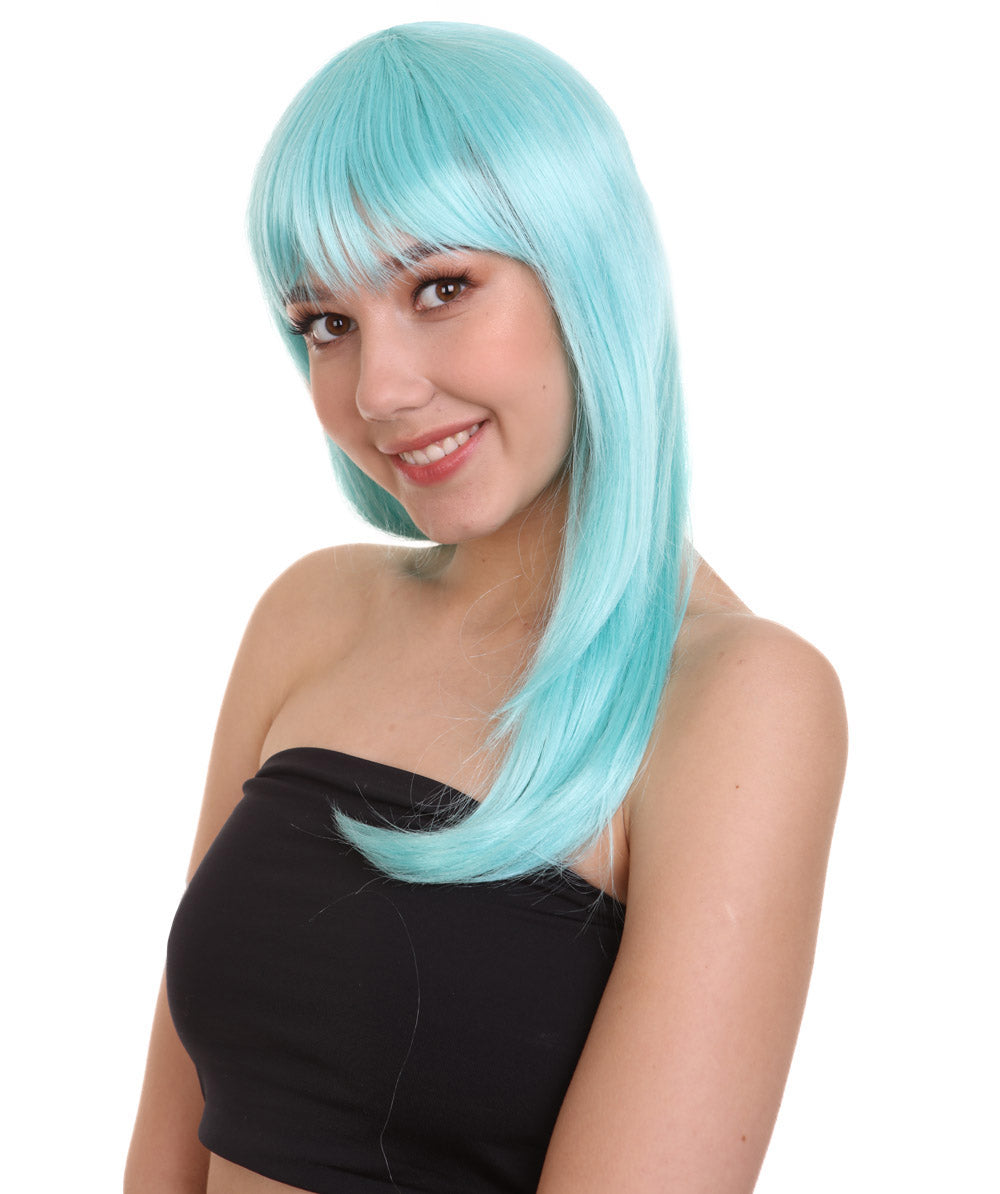 Wigs2you ハロウィン パーティー プレミアム レディース H-1046 とても快適なグラマー グリーン ウィッグ ブルー レイク色