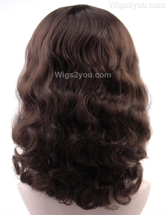 婦人用コスプレかつら、波形の短いTV/映画がかつらをかぶせるブラウン|割増空気を通すCaplessなキャップH-435