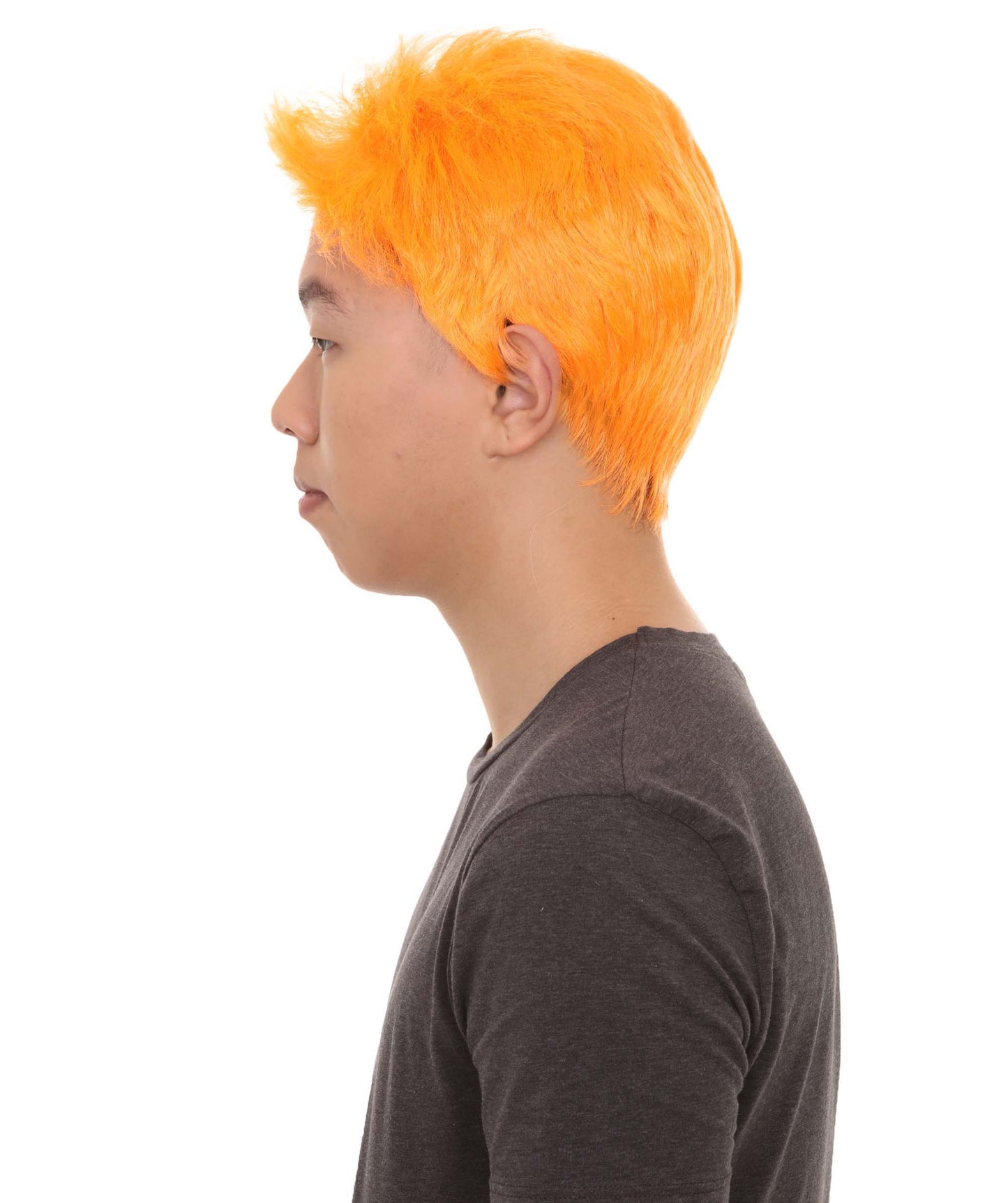 男性 ファンシーオレンジ ウィッグ H-2286 コレクション プレミアム 通気性のあるキャプレスキャップ