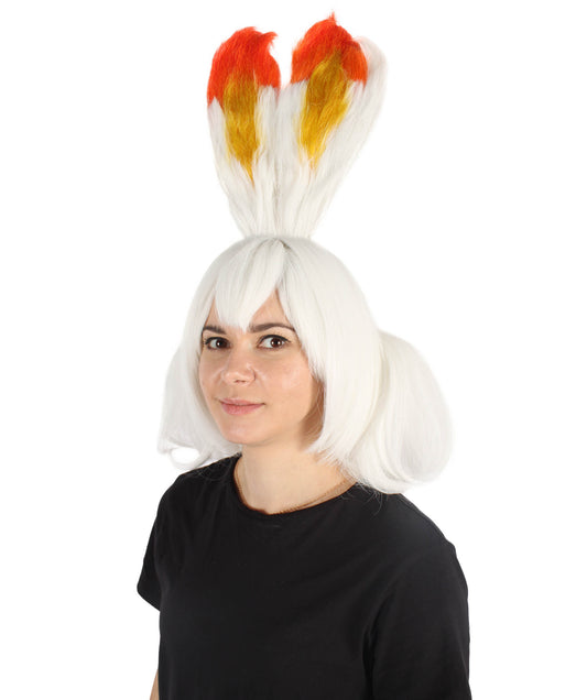 Wigs2you H-6916 女性用 架空の生き物キャッチャー アニメ風 炎のウサギウィッグ 難燃性合成繊維