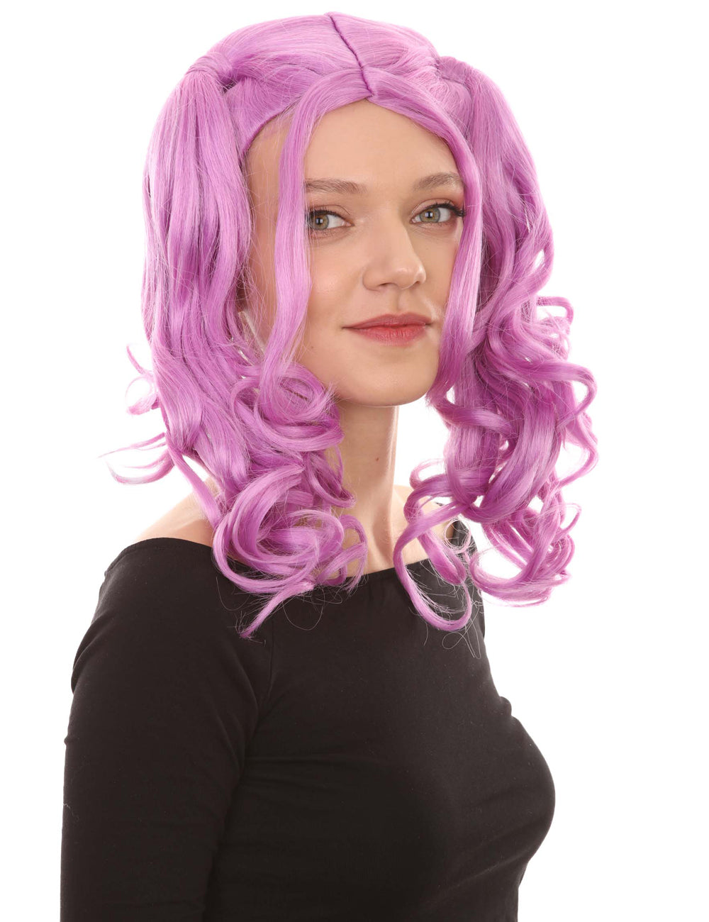 Wigs2you ハロウィン パーティー プレミアム レディース H-750 ドリー ピグテール ウィッグ Lt パープル カラー