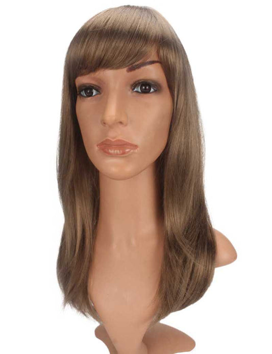 自然な内巻きカールがシルエットを綺麗に魅せます. 小顔効果にも見えます! ウィッグネット付き W-241