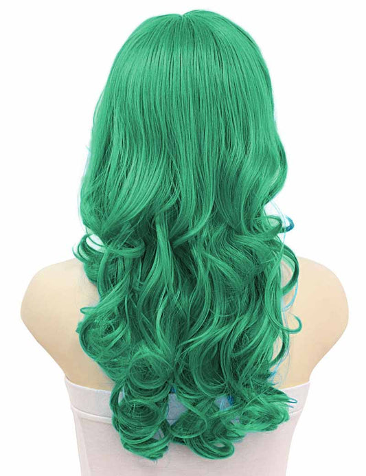 レディースファッション C-042 ロングウェービー C-シアン コスプレ ヒートスタイルウィッグ