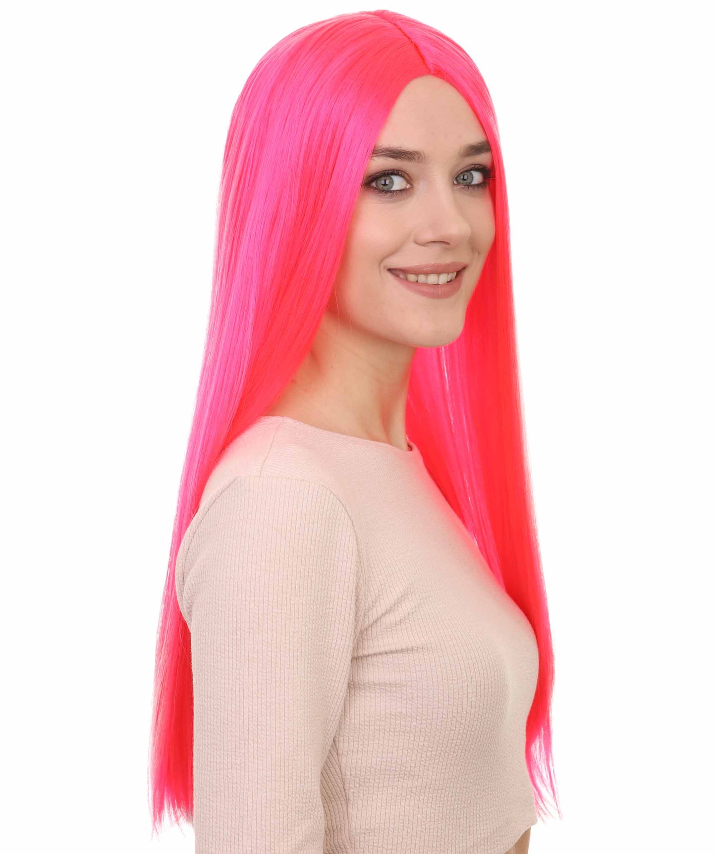 Wigs2you ハロウィンパーティープレミアム H-886 悪の花嫁 II 女性ウィッグ ネオンピンク色