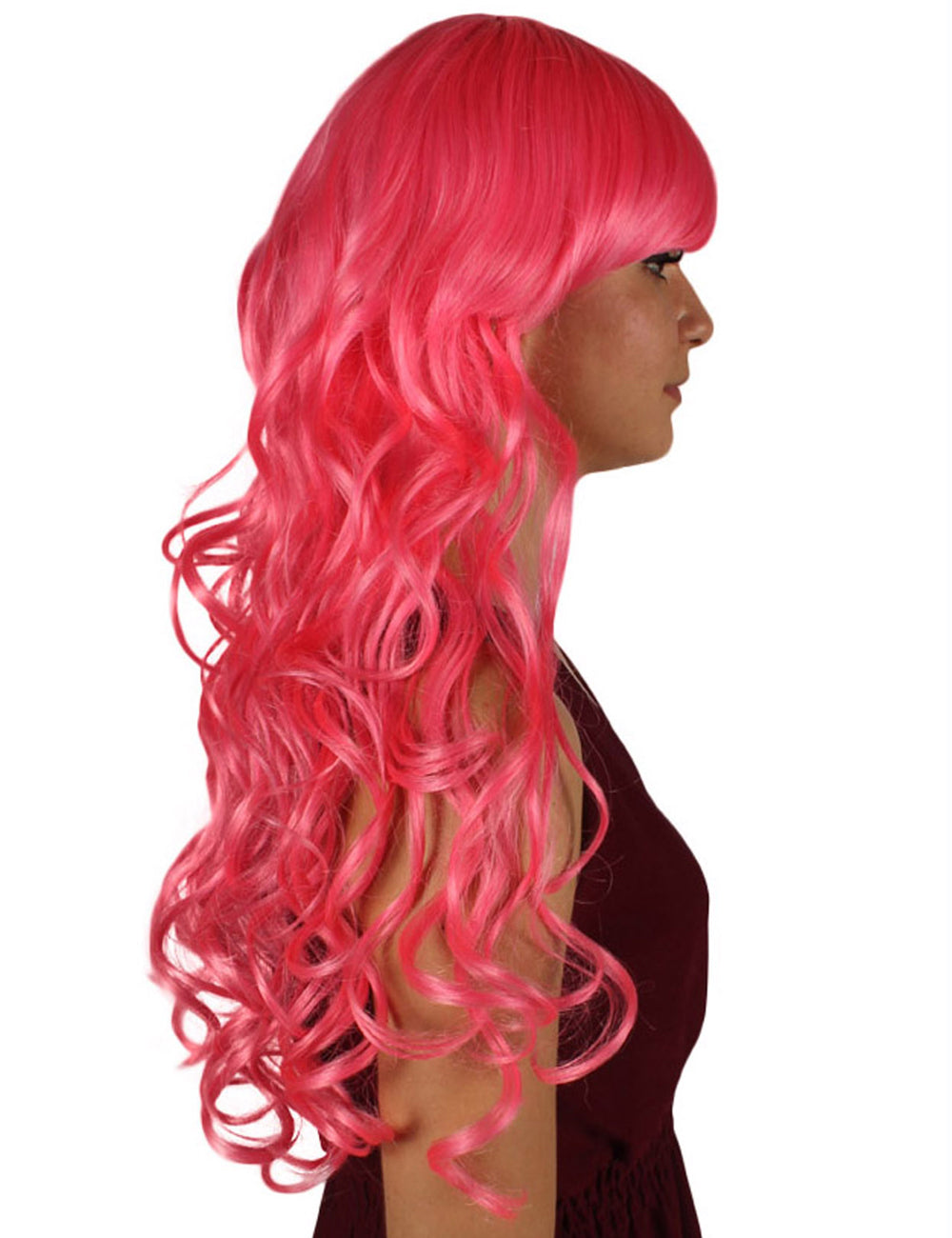 Wigs2you ハロウィン パーティー プレミアム レディース H-689 ピンク カール ウィッグ