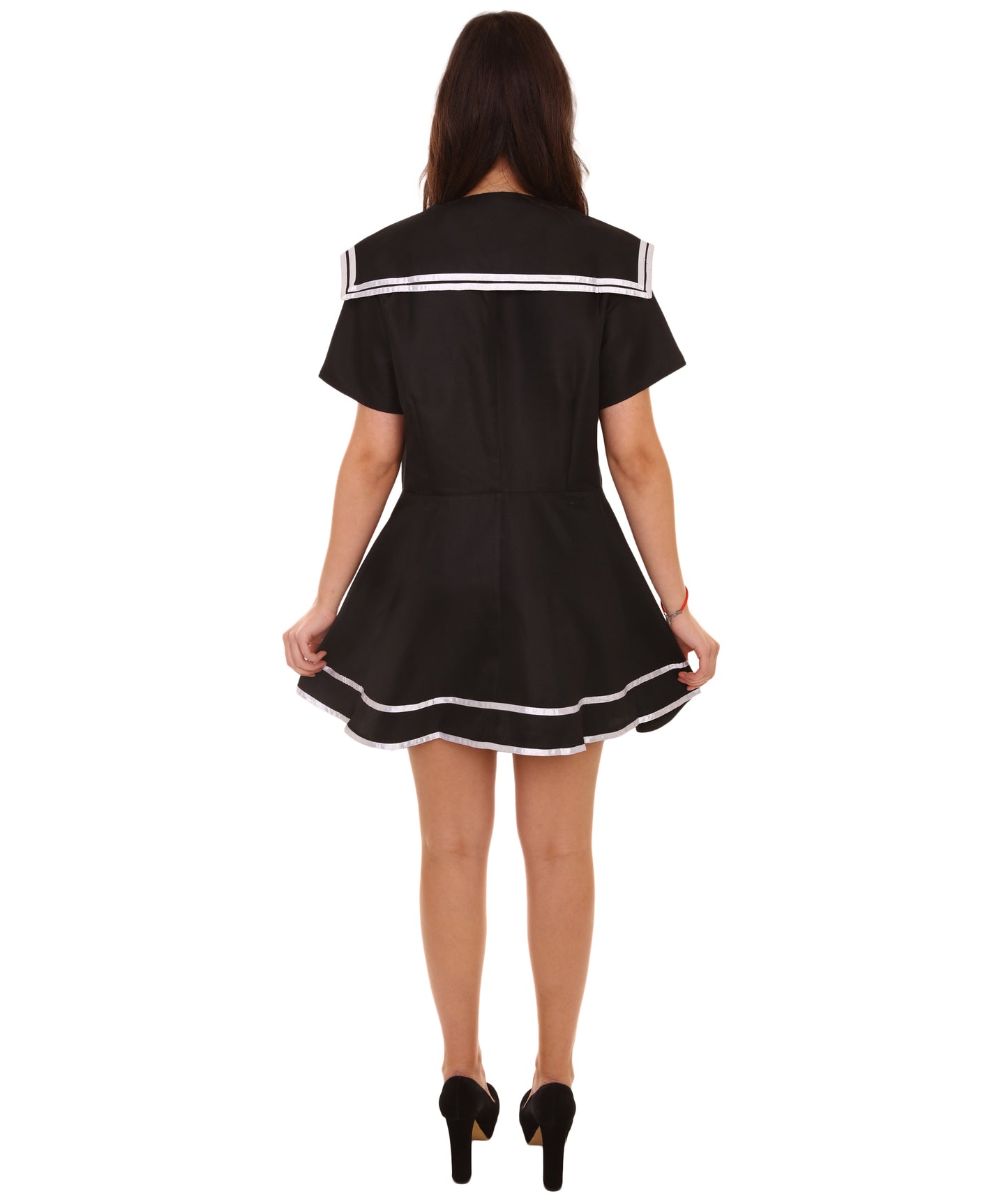 女性用 JCO-302 セーラー ドレス セレブリティ コスチューム ブラック コスプレ コスチューム