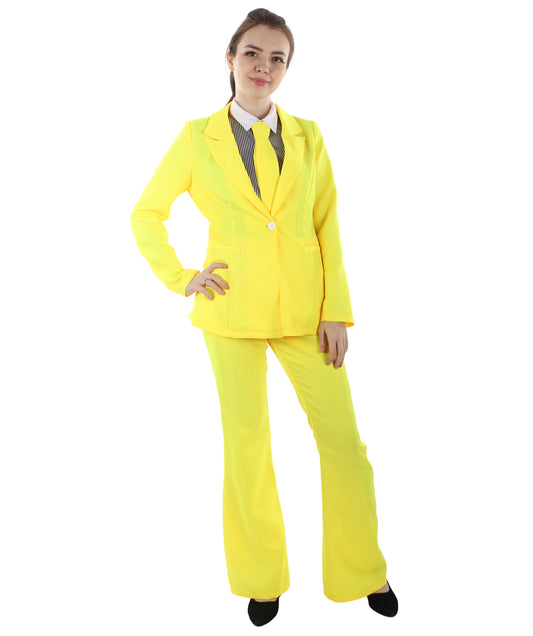 女性用 JCP-058_9 エクスクルーシブ デラックス シンガー パーティー スーツ イエロー コスプレ コスチューム