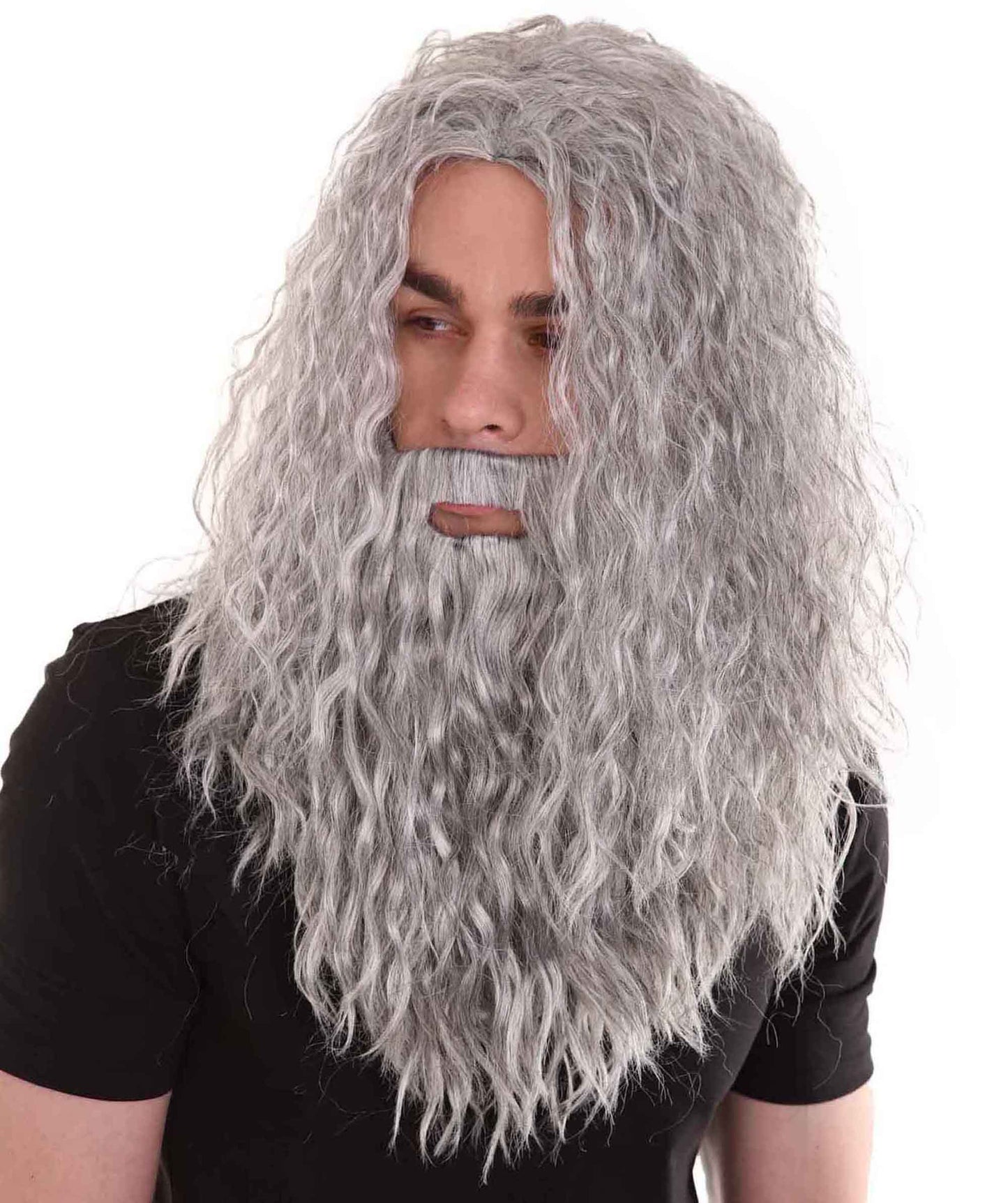Wigs2you ハロウィンパーティー プレミアム メンズ H-646 ガンダルフ ウィッグ&ヒゲ グレー色