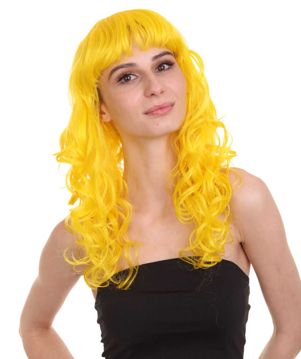 Wigs2you ハロウィンパーティー プレミアム レディース H-1000 着用しやすい ベラウィッグ イエローカラー