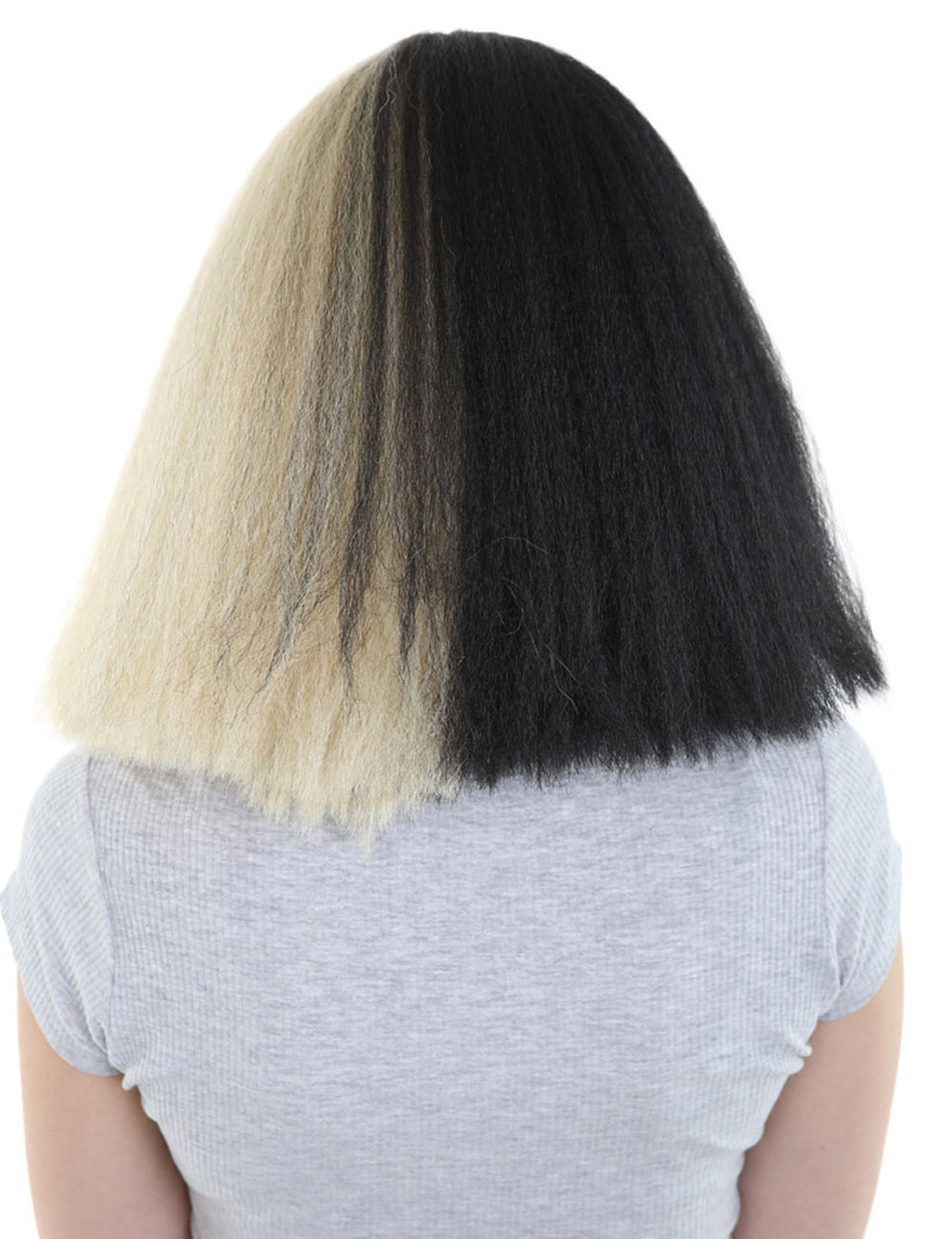 Wigs2you ハロウィンとパーティー プレミアム レディース H-490 SIA ブラックとブロンド ウィッグ Lサイズ