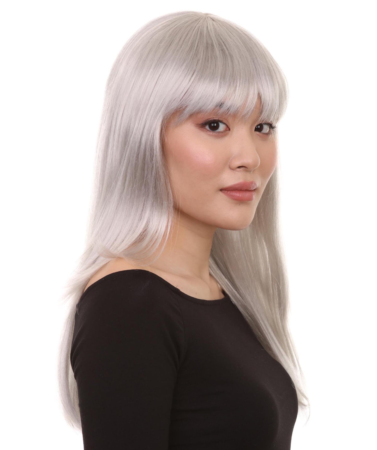 Wigs2you ハロウィン パーティー プレミアム レディース H-1057 とても快適なグラマー グリーン ウィッグ グレー色