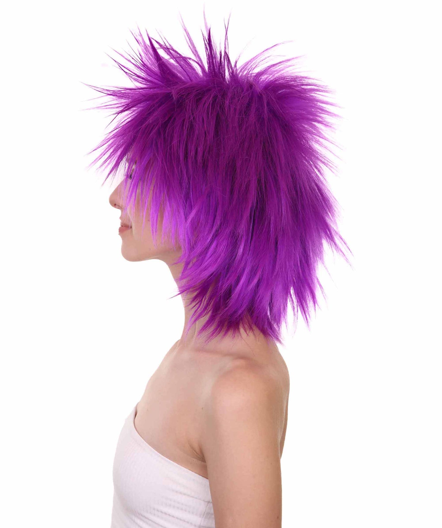 Wigs2you ハロウィンパーティープレミアムレディース H-1695 着け心地が良い とても快適 ファンキーパンク ネオンパープルウィッグ