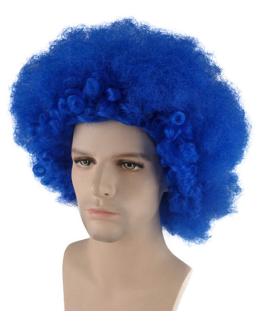 Wigs2you ハロウィンパーティープレミアム メンズ H-651 スーパーアフロウィッグ ブルー色