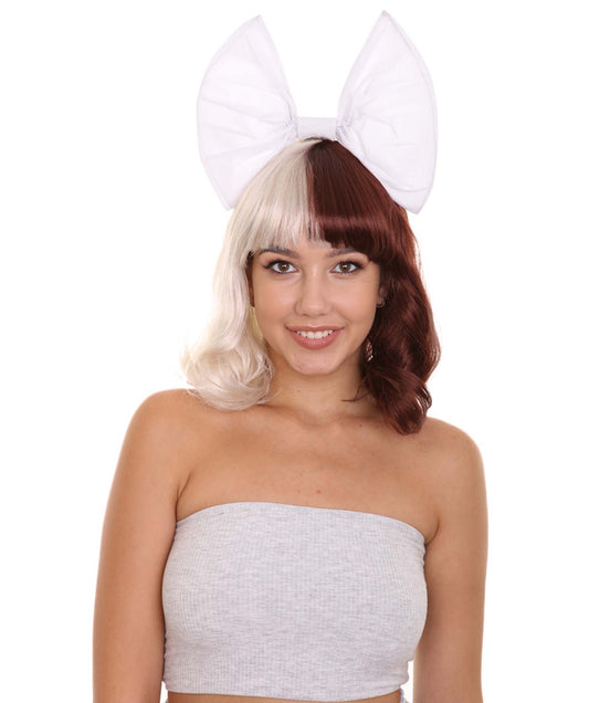 Wigs2you ハロウィンパーティープレミアムレディース H-1825 華やかに見える独占コスプレウィッグ メラニー白リボンスタイル
