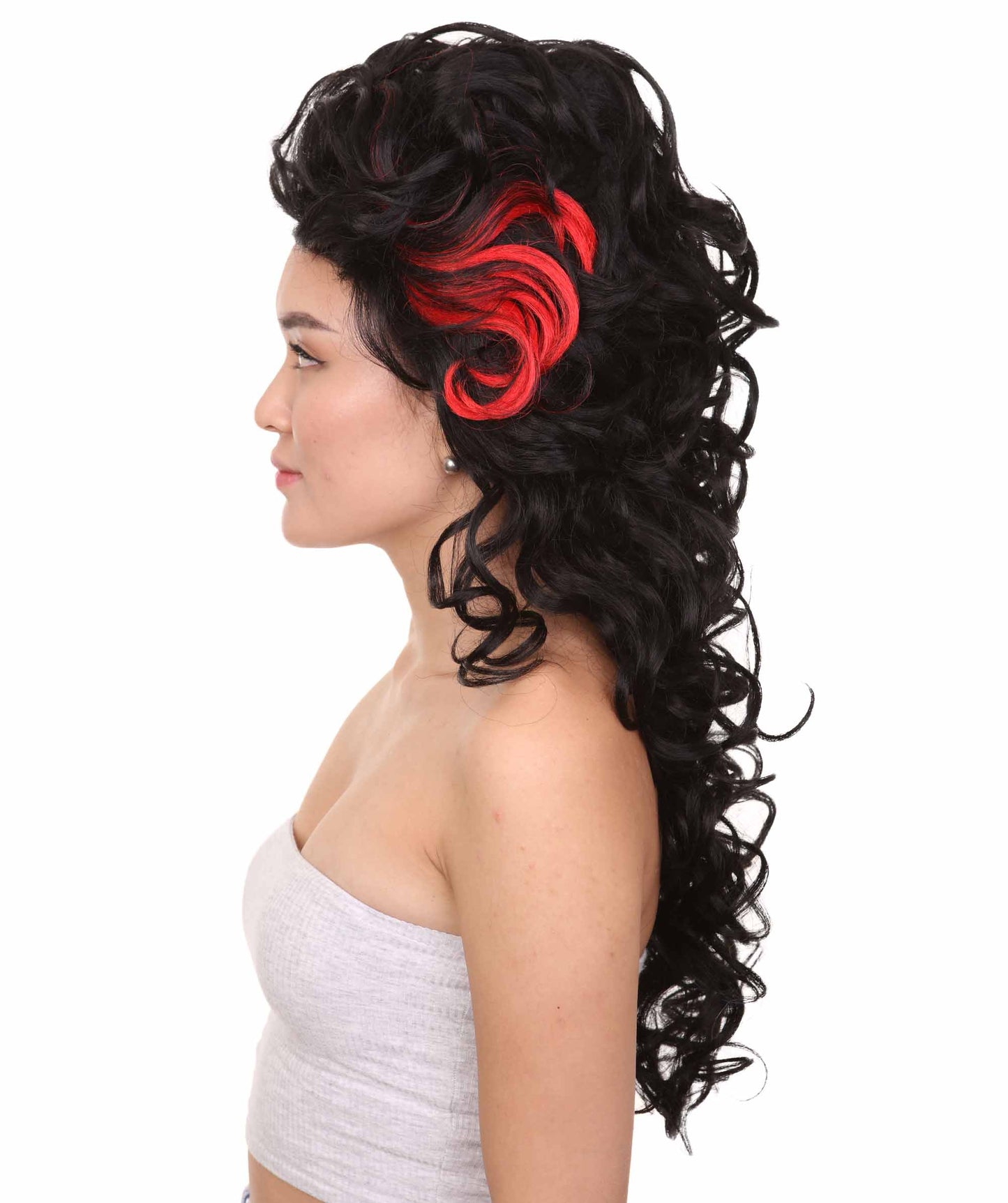 ハロウィンパーティープレミアムレディース H-3059 ブラックレディーズビーハイブウィッグ パーティーレディーウィッグコレクション