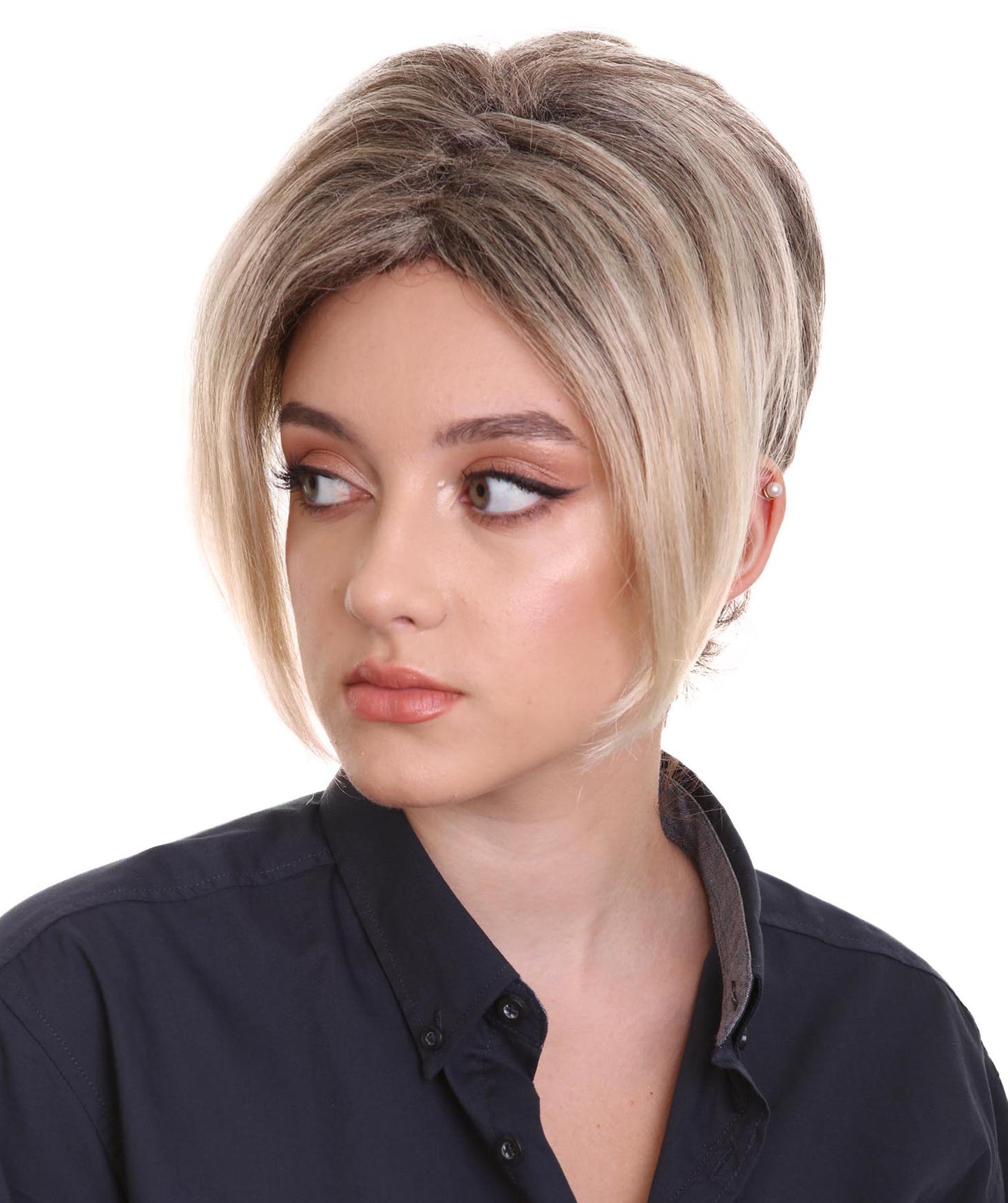 ハロウィンパーティプレミアム H-5241 レディース クラシックなミニバンマムのウィッグ ライトブラウンとブロンド