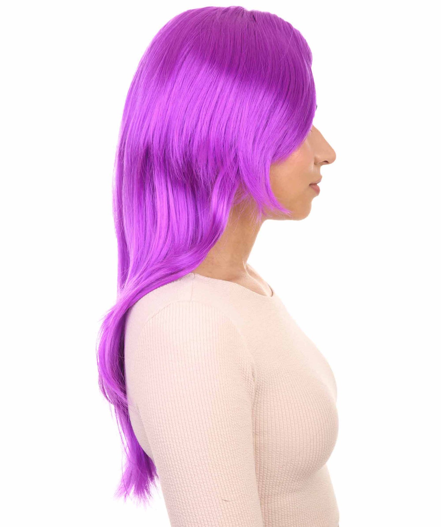 Wigs2you ハロウィンパーティープレミアム H-962 3レイヤーのパーティーガールウィッグ ネオンパープル色