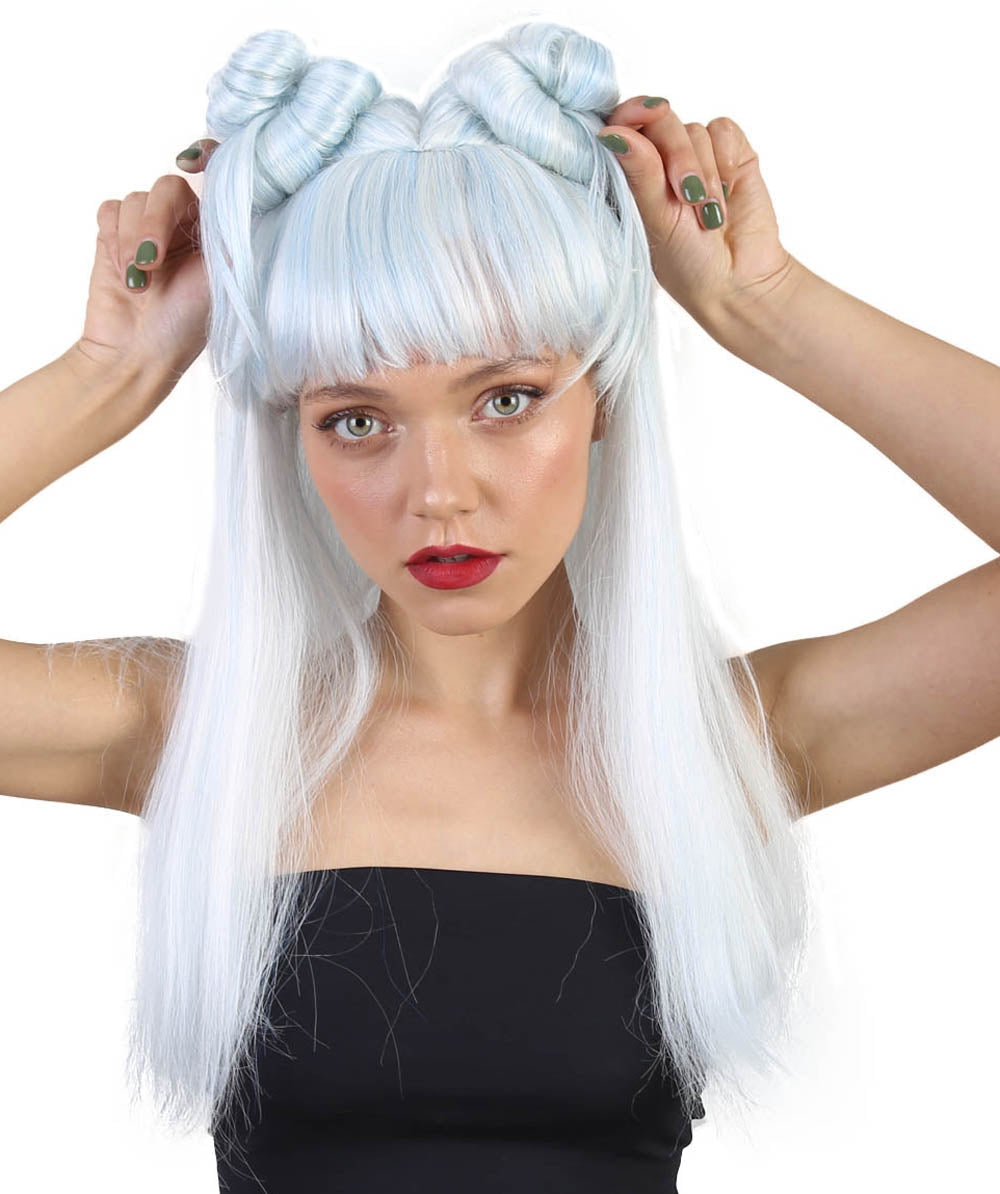 Wigs2you ハロウィン パーティー プレミアム レディース H-1203 快適なフィット感 ブルー アジアン プリンセス ウィッグ