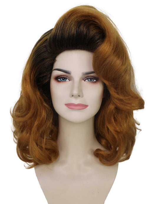 レディース H-5722 ルポール・ドラッグレース ミスアメリカ ブラウン ウェービー ウィッグ