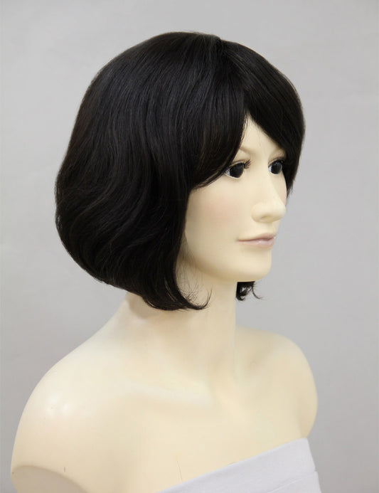 人毛100% | ストレートショートボブウィッグ | ふんわりボリュームUP | ウィッグネット付き HH-105