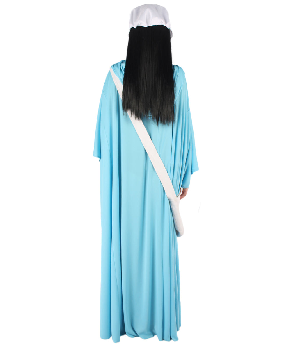 女性用 JCP-068_4 ライトブルー ローブ ハンドメイド コスプレ衣装とバッグ ボンネット付き