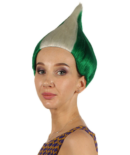 女性用コスプレウィッグ ナイジェリア国旗 トロールスタイル H-3999 国の誇り プレミアム通気性キャップレスキャップ