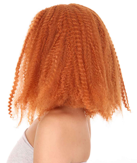 HPO マートル・スノウ アメリカンホラーストーリー カーリーオレンジウィッグ H-4657 プレミアム通気性キャップレスキャップ