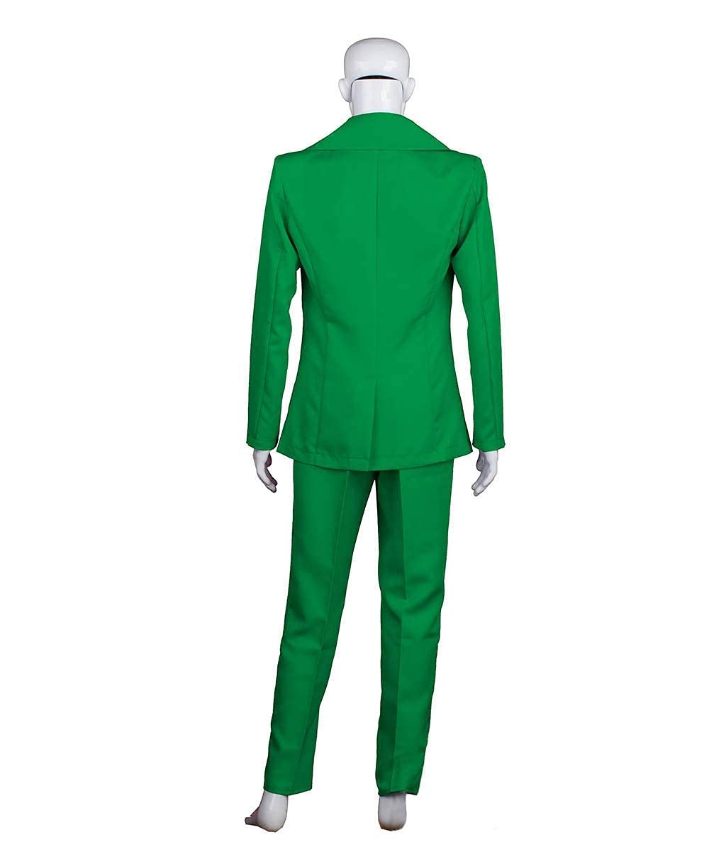 男性用 JCP-002_1 70'sロックスター スーツ コスチューム ディッキーとタイ付き プレミアム グリーン ハロウィンコスチューム