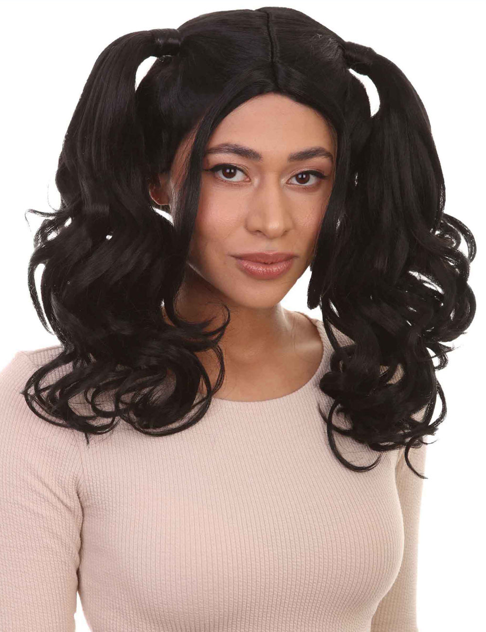 Wigs2you ハロウィンパーティー プレミアム レディース H-757 ドリー ピグテール ウィッグ ブラックカラー