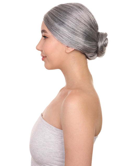 ハロウィンパーティー プレミアム 女性用 H-2552 グレーのおばあちゃん ウィッグ