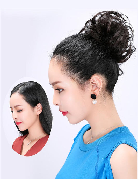 レディースファッション W-8211 ブラック ヘアアクセサリー 合成繊維