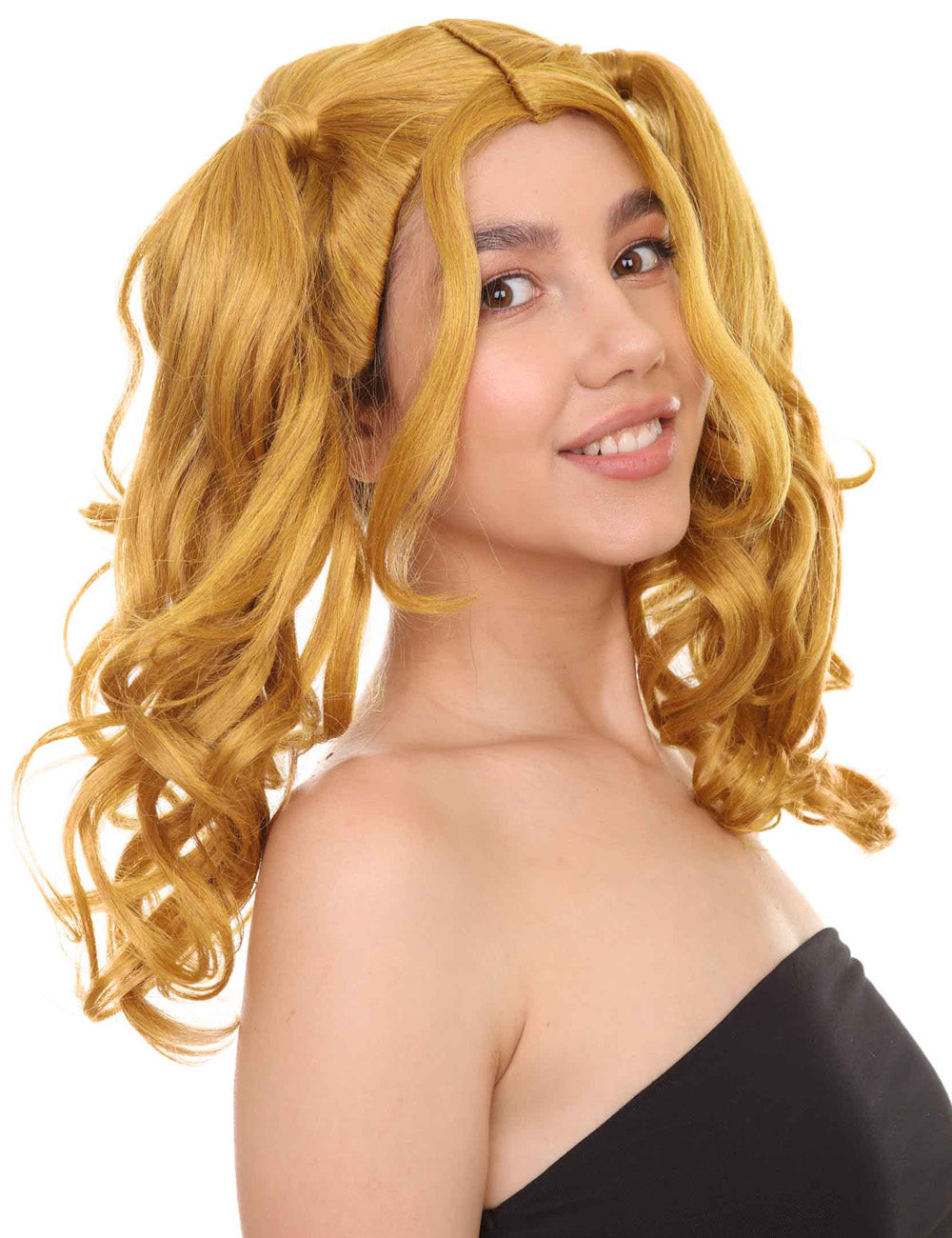 Wigs2you ハロウィンパーティー プレミアム レディース H-765 ドリー ピグテール ウィッグ ゴールドカラー