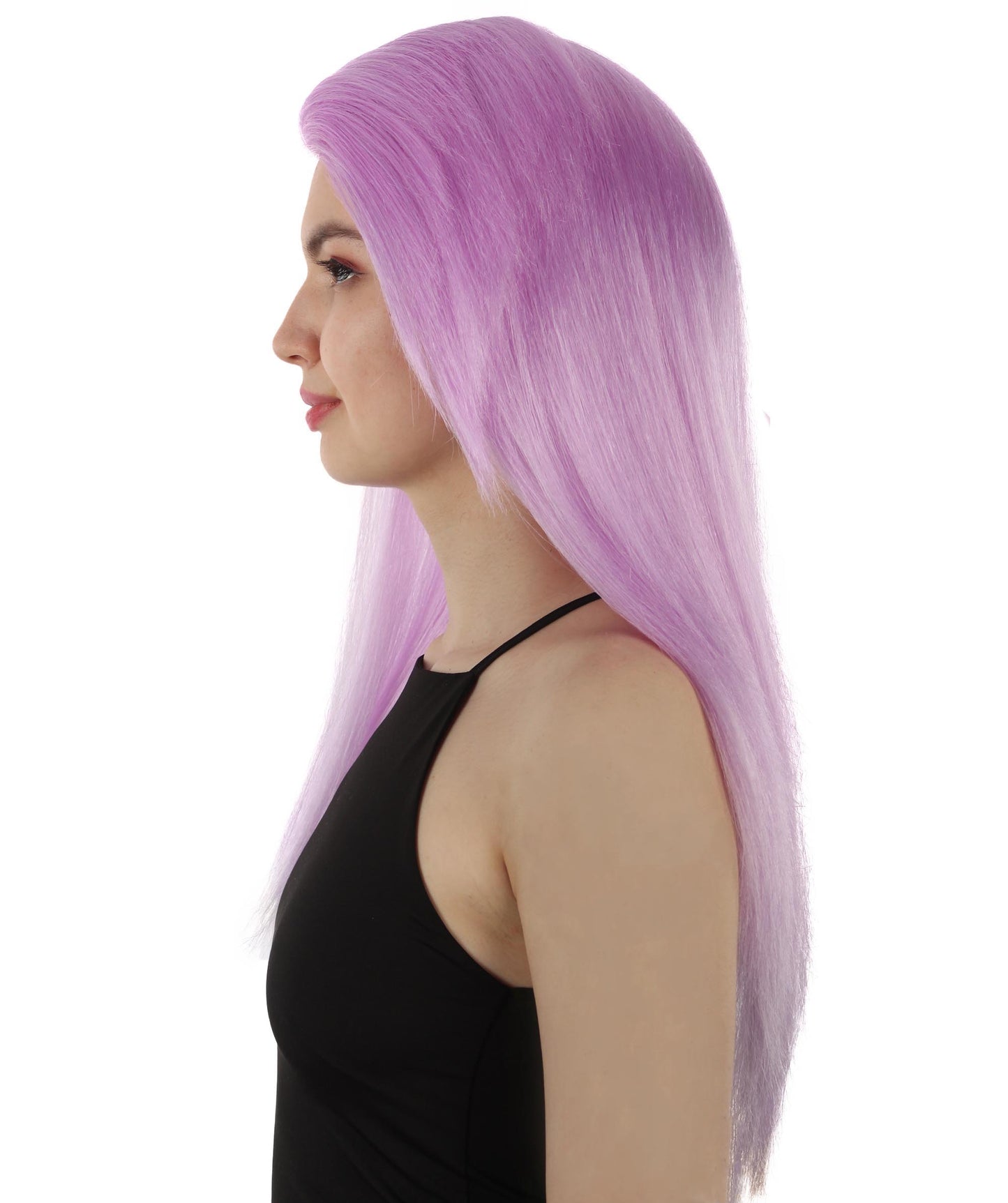 女性用ロングストレートサイドパートコスプレウィッグ ライトパープル H-5220_13 ファンシースタイル プレミアムハロウィンパーティーウィッグコレクション