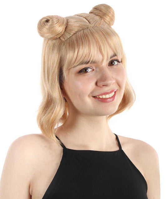 大人の女性用ショートダブルバンスペースギャラクシーウィッグ アイスブルーブレンド H-5376_27 女子会とグループコスチューム用ヘア